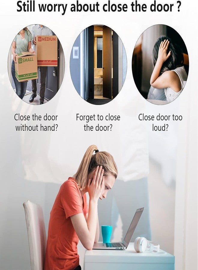 Delzon جهاز إغلاق أبواب أوتوماتيكي شديد التحمل من ديلزون، قطعتان، زنبرك أمان للأبواب العازلة للعواصف، مصنوع من الفولاذ مع سرعة إغلاق قابلة للتعديل، جهاز إغلاق أبواب سلس وهادئ للأبواب المفصلية (فضي) - Image 5